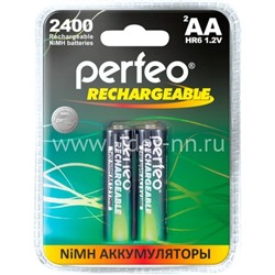 Аккумулятор Perfeo LR6/2BL 2400mAh (AA)