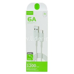 USB кабель micro USB 1.2м MAIMI X51 (белый) 6A