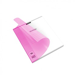 Тетрадь с плас обл Neon, розовый, А5+, 96л, клетка