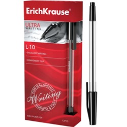 Ручка шариковая 0,7 черная "ULTRA L-10" (ErichKrause)