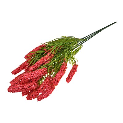 TCV015-02 Искусственные цветы Лаванда, 43х10см, цвет красный