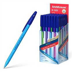 Ручка шариковая ErichKrause R-301 Stick Neon 0.7, цвет чернил синий 53342
