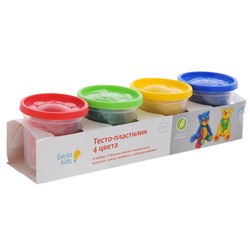 Тесто-пластилин 4 цвета (Genio Kids-art)