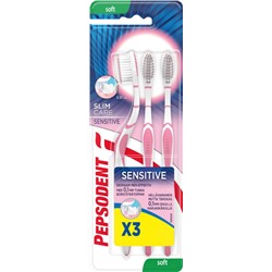 Зубная щетка Pepsodent Slim Care Sensitive Soft 3 шт