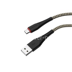 USB кабель micro USB 1.0м BOROFONE BX25 (черный) 2.4A