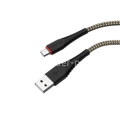 USB кабель micro USB 1.0м BOROFONE BX25 (черный) 2.4A