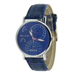 WA060 Часы наручные хамелеон с синим ремешком