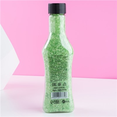 Соль для ванны во флаконе «Кайфани!», аромат зелёное яблоко, 320 г