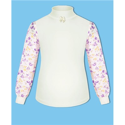 Молочная школьная водолазка (блузка) для девочки 82123-ДШ18
