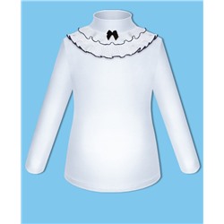 Белая школьная водолазка (блузка)  для девочки 7879-ДШ18