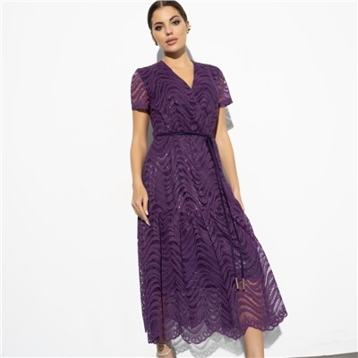 Платье Роскошь в деталях (violet, с поясом)
