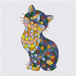 659 Мозаика. Кошка (набор для вышивания крестом)