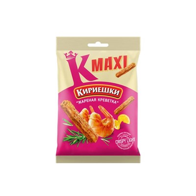 «Кириешки Maxi», сухарики со вкусом жареных креветок, 60 г