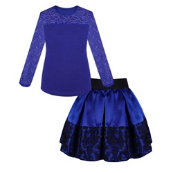 Школьный комплект для девочки(блузка и юбка) 77523-83132
