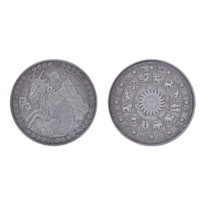 MN020-10 Сувенирная монета Знаки Зодиака Козерог, d.4см