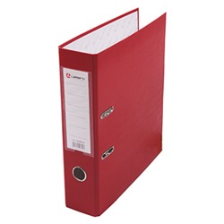 Папка-регистратор PP 50мм метал.окантовка,карман красная (Lamark)
