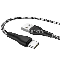 USB кабель для USB Type-C 1.0м BOROFONE BX39 (черный/белый) 3.0A