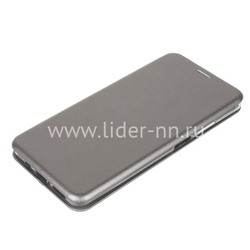 Чехол-книжка для Xiaomi Redmi Mi 10T Lite Brauffen (горизонтальный флип) серебро (пакет)