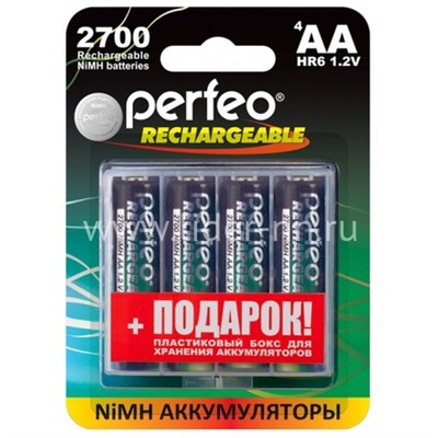 Аккумулятор Perfeo LR6/4BL 2700mAh + BOX (AA)