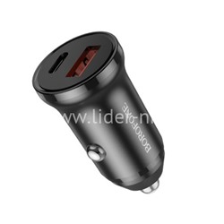 АЗУ 1 USB выход QC3.0+PD 20W (5V-3.0A/9V-2.0A/12V-1.5A) BOROFONE BZ18A (черный)