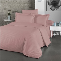 Элитное постельное белье страйп-сатин "Pink"