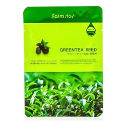 Тканевая маска для лица с экстрактом семян зеленого чая Farm Stay Greentea Seed