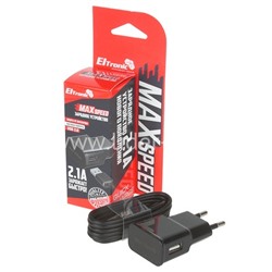 СЗУ ELTRONIC Max Speed для Type-C (2100mAh) в коробке (черный) голова+кабель