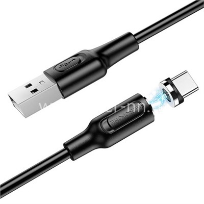 USB кабель для USB Type-C 1.0м BOROFONE BX41 МАГНИТНЫЙ (черный) 3.0A