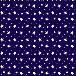Ткань ситец 95 см "Звёзды" (синий фон) арт. 18850-2