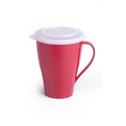 Чашка 0.5 л с крышкой рубин П-4-5-1-01ТХ