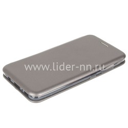 Чехол-книжка для Samsung Galaxy A41 Brauffen (горизонтальный флип) серебро (пакет)