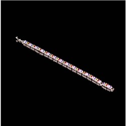 Браслет под золото с прямоугольными разноцветными камнями " Xuping Jewelry " 1шт (78)