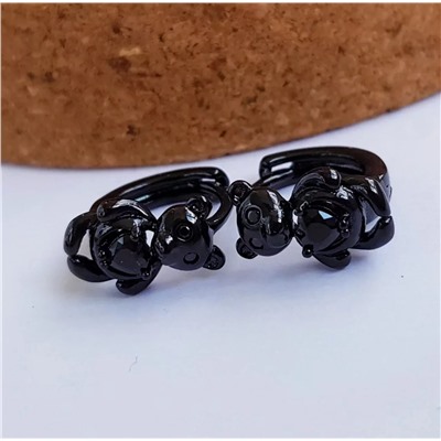 Серьги коллекция Xuping Black покрытие позолота