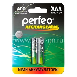 Аккумулятор Perfeo LR03/2BL 400mAh (AAA)