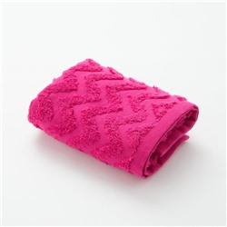 Полотенце махровое LoveLife Zig-Zag 50*90 см, цв. ярко-розовый,100% хл, 360 гр/м2