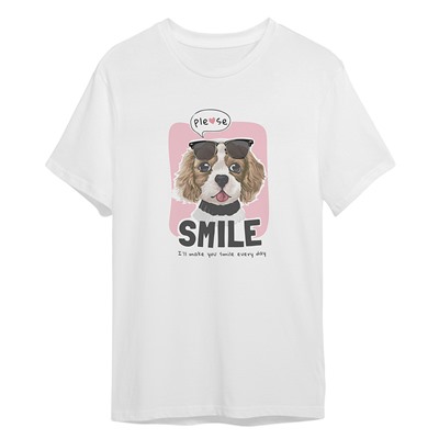 FTW0618-S Футболка Собака в очках Smile, размер S