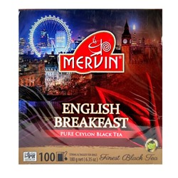 Чай чёрный цейлонский Mervin Ceylon Musta tee English Breakfast 100 пак