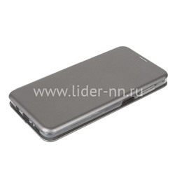 Чехол-книжка для Samsung Galaxy M51 Brauffen (горизонтальный флип) серебро (пакет)