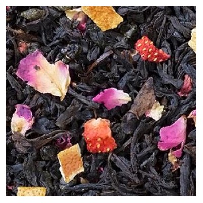 Изысканный вкус Замечательный  черный чай  в смеси с Оолонгом, ягодами клубники, лепестками камелии и цедрой лимона с ароматом клубники.