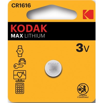 Бат лит CR 1616 Kodak 1xBL 3V Max (60/240)