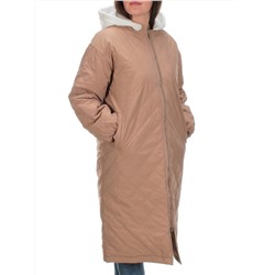 8818 BEIGE Пальто зимнее женское облегченное (200 гр. холлофайбера)