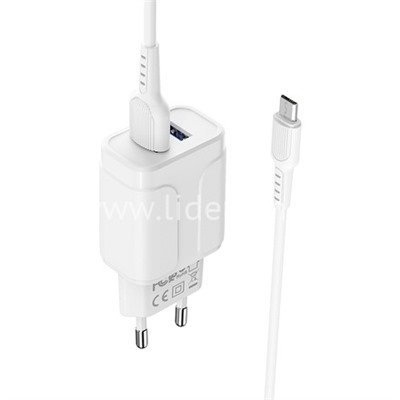 СЗУ Micro USB 2 USB выхода 12W (2400mAh/5V) BOROFONE BA37A (белый)
