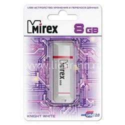 USB Flash 8GB Mirex KNIGHTE WHITE
