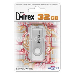 USB Flash 32GB Mirex SWIVEL WHITE