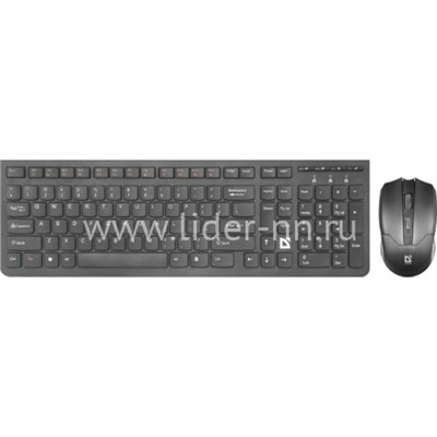 Комплект клавиатура+мышь DEFENDER беспроводной Columbia C-775 RU (черный)