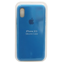 Силиконовый чехол для Айфон XS - (Синий)
