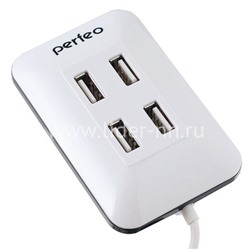 Разветвитель на 4 порта (USB hub) PF-VI-H028 Perfeo белый