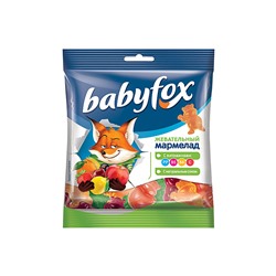 «BabyFox», мармелад жевательный с соком ягод и фруктов, 70 г