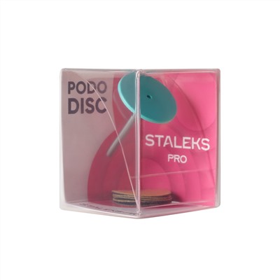 Staleks Педикюрный пластиковый диск L со сменным файлом, 180 грит, 5 шт