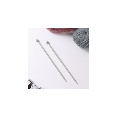 Спицы для вязания, прямые, с тефлоновым покрытием, d = 5 мм, 20 см, 2 шт